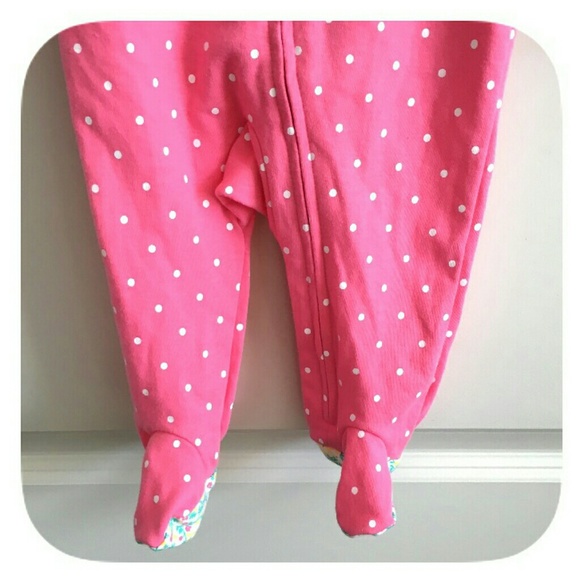 ❤NWT Carters Baby Girls pink heart sleeper - Picture 4 of 4